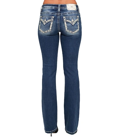 Miss Me Mid Rise Bootcut Embellished Pocket Jeans