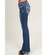 Miss Me Mid Rise Bootcut Embellished Pocket Jeans