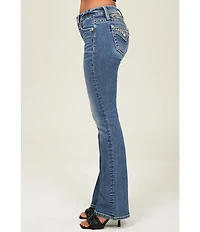 Miss Me Mid Rise Bootcut Embellished Pocket Jeans