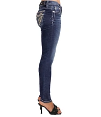 Miss Me Skinny Fit Embellished Wing Pocket Jeans