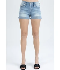Miss Me Star Wing Denim Shorts