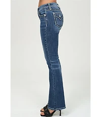 Miss Me Stitched Pocket Mid Rise Bootcut Jeans