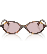 Miu Miu Women's MU 04ZSF 50mm Oval Sunglasses