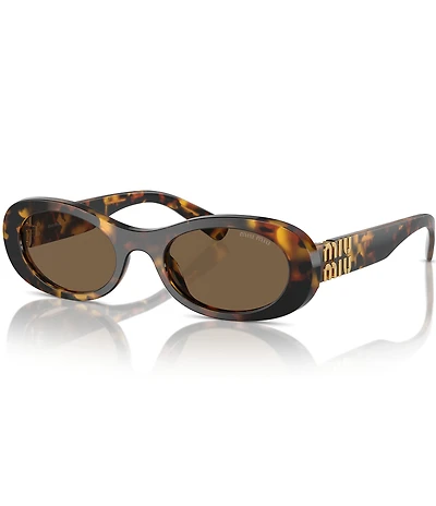 Miu Miu Women's MU 06ZS50-X 50mm Havana Oval Sunglasses