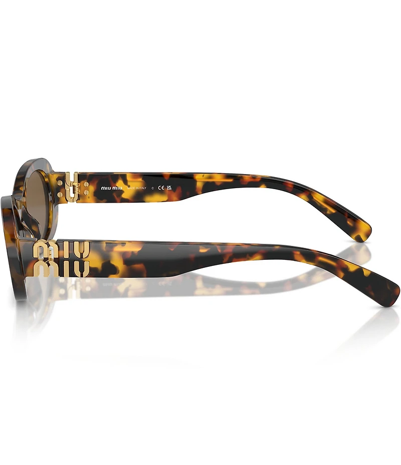 Miu Miu Women's MU 06ZS50-X 50mm Havana Oval Sunglasses
