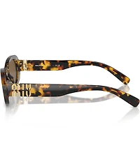 Miu Miu Women's MU 06ZS50-X 50mm Havana Oval Sunglasses