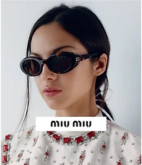 Miu Miu Women's MU 09SF 52mm Retro Oval Sunglasses