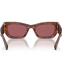 Miu Miu Women's MU 09WS53-X 53mm Striped Rectangle Sunglasses