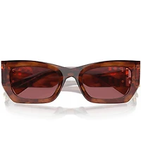 Miu Miu Women's MU 09WS53-X 53mm Striped Rectangle Sunglasses