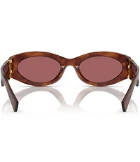 Miu Miu Women's MU 11WS54-X 54mm Striped Oval Sunglasses