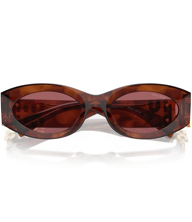 Miu Miu Women's MU 11WS54-X 54mm Striped Oval Sunglasses