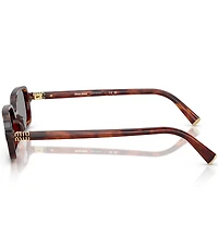 Miu Miu Women's MU 11ZSF 52mm Rectangle Sunglasses