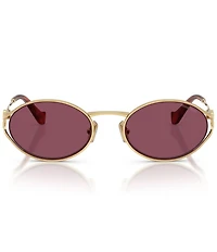 Miu Miu Women's MU 52YS 54mm Oval Sunglasses