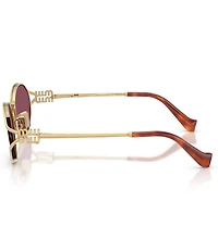 Miu Miu Women's MU 52YS 54mm Oval Sunglasses
