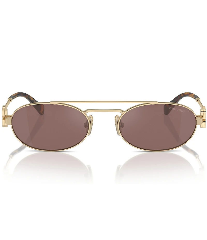 Miu Miu Women's MU 54ZS53-Z 53mm Oval Mirrored Sunglasses