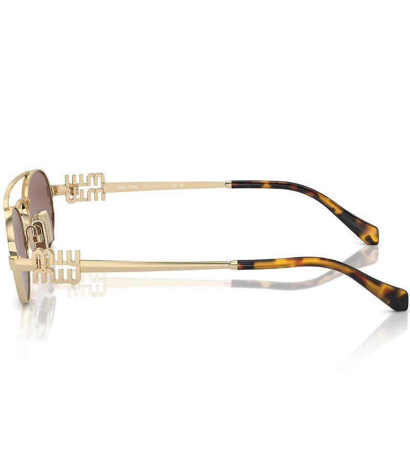Miu Miu Women's MU 54ZS53-Z 53mm Oval Mirrored Sunglasses