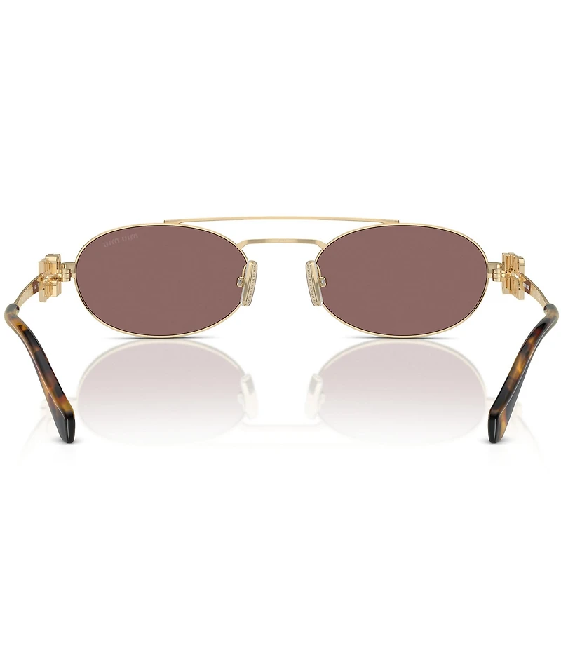 Miu Miu Women's MU 54ZS53-Z 53mm Oval Mirrored Sunglasses