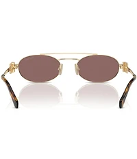 Miu Miu Women's MU 54ZS53-Z 53mm Oval Mirrored Sunglasses