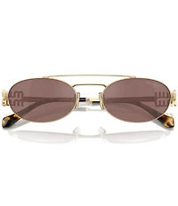 Miu Miu Women's MU 54ZS53-Z 53mm Oval Mirrored Sunglasses