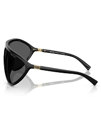 Miu Miu Women's MU A01S75-X 75mm Wrap Statement Shield Sunglasses