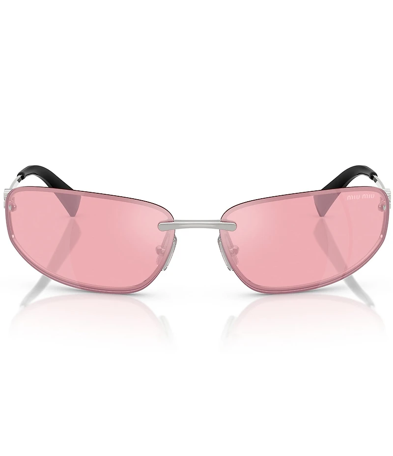 Miu Miu Women's MU A50S68-Z 69mm Oval Gradient Mirrored Sunglasses