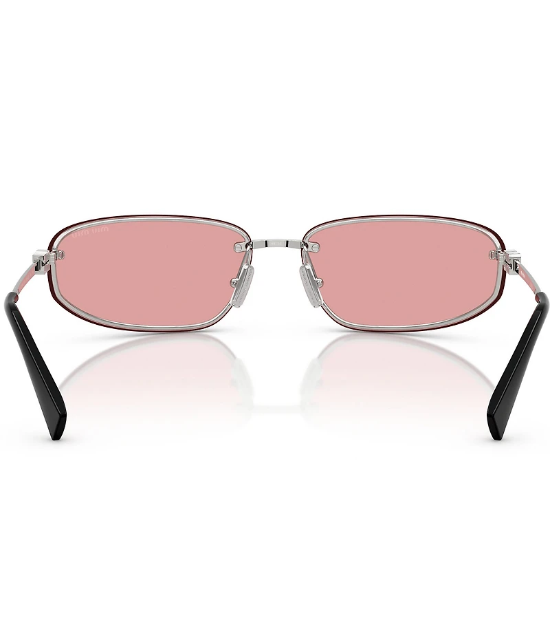 Miu Miu Women's MU A50S68-Z 69mm Oval Gradient Mirrored Sunglasses