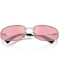 Miu Miu Women's MU A50S68-Z 69mm Oval Gradient Mirrored Sunglasses