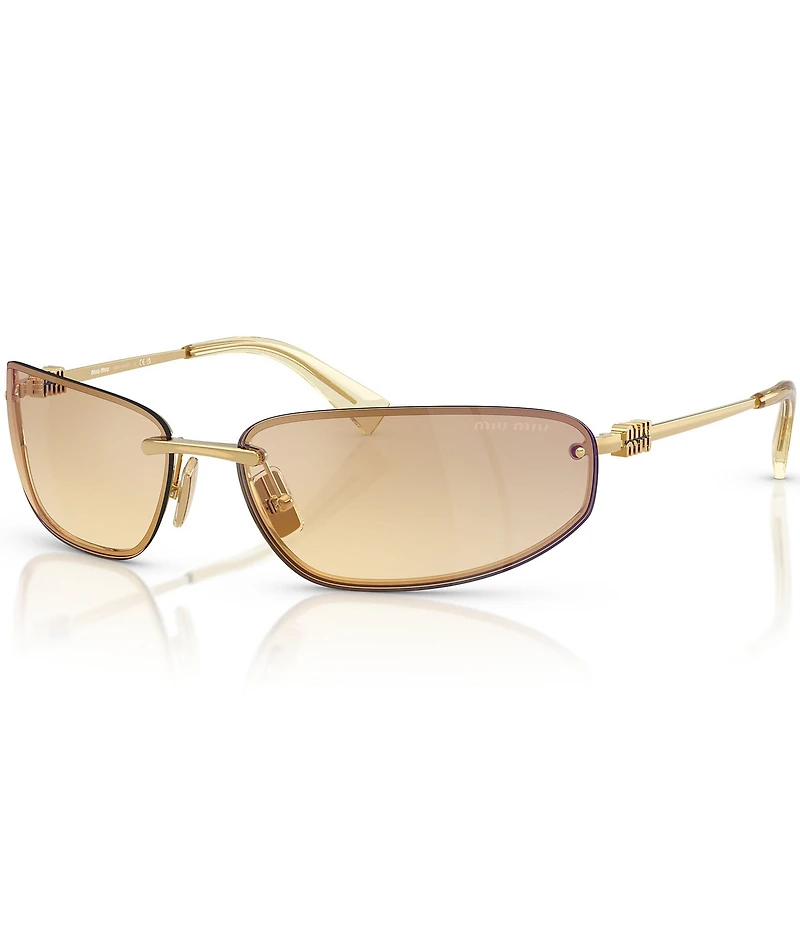 Miu Miu Women's MU A50S68-Z 69mm Oval Gradient Mirrored Sunglasses