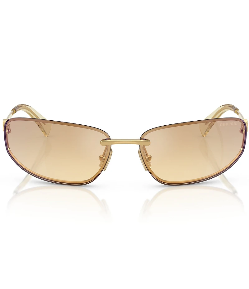 Miu Miu Women's MU A50S68-Z 69mm Oval Gradient Mirrored Sunglasses