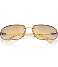 Miu Miu Women's MU A50S68-Z 69mm Oval Gradient Mirrored Sunglasses