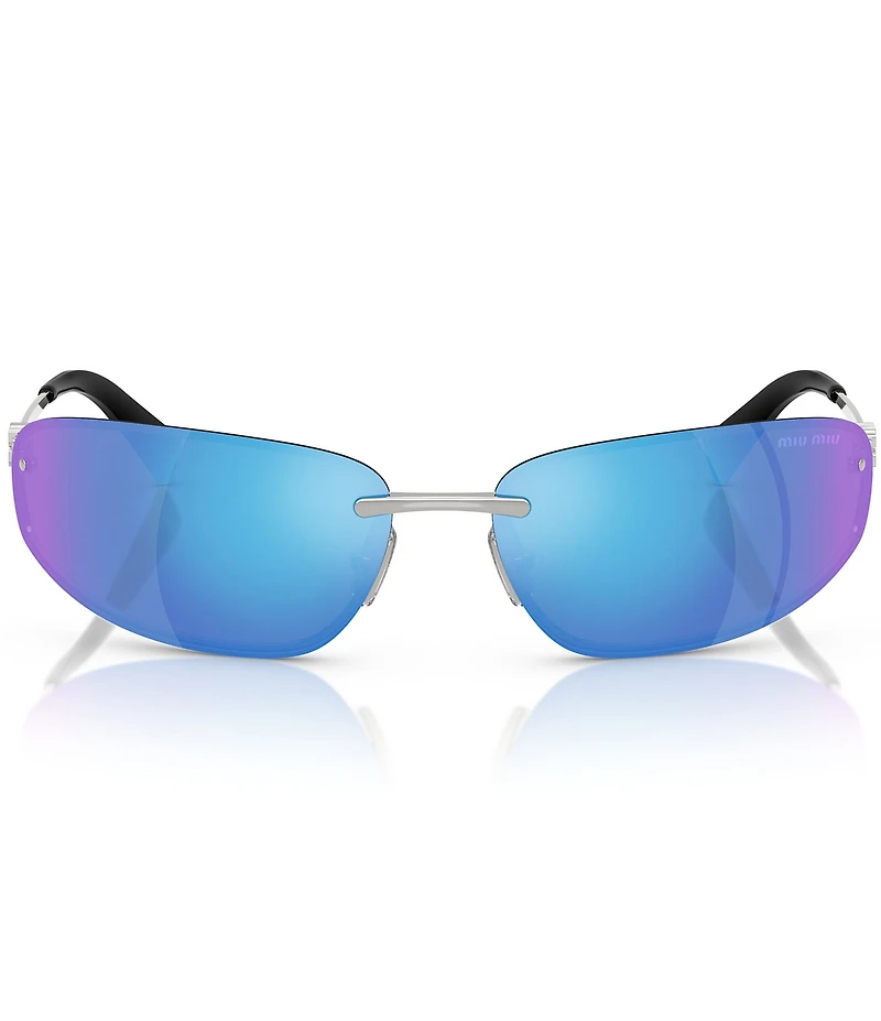 Miu Miu Women's MU A50S68-Z 69mm Oval Gradient Mirrored Sunglasses