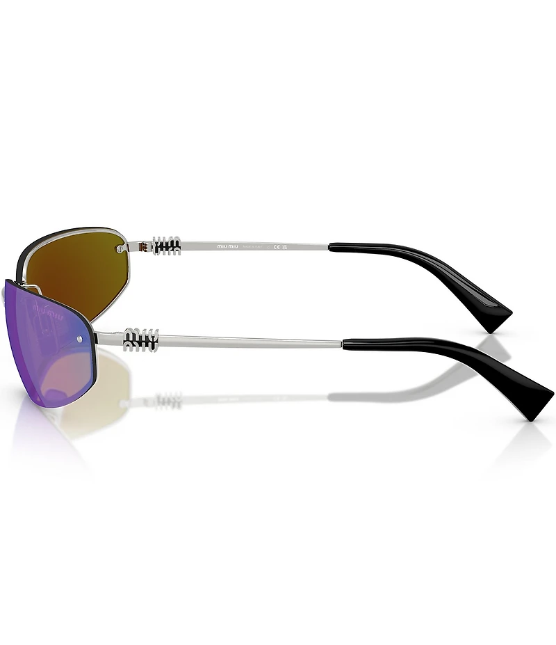 Miu Miu Women's MU A50S68-Z 69mm Oval Gradient Mirrored Sunglasses