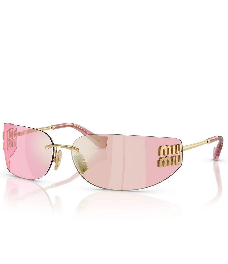 Miu Miu Women's MU A51S 75mm Rectangle Sunglasses