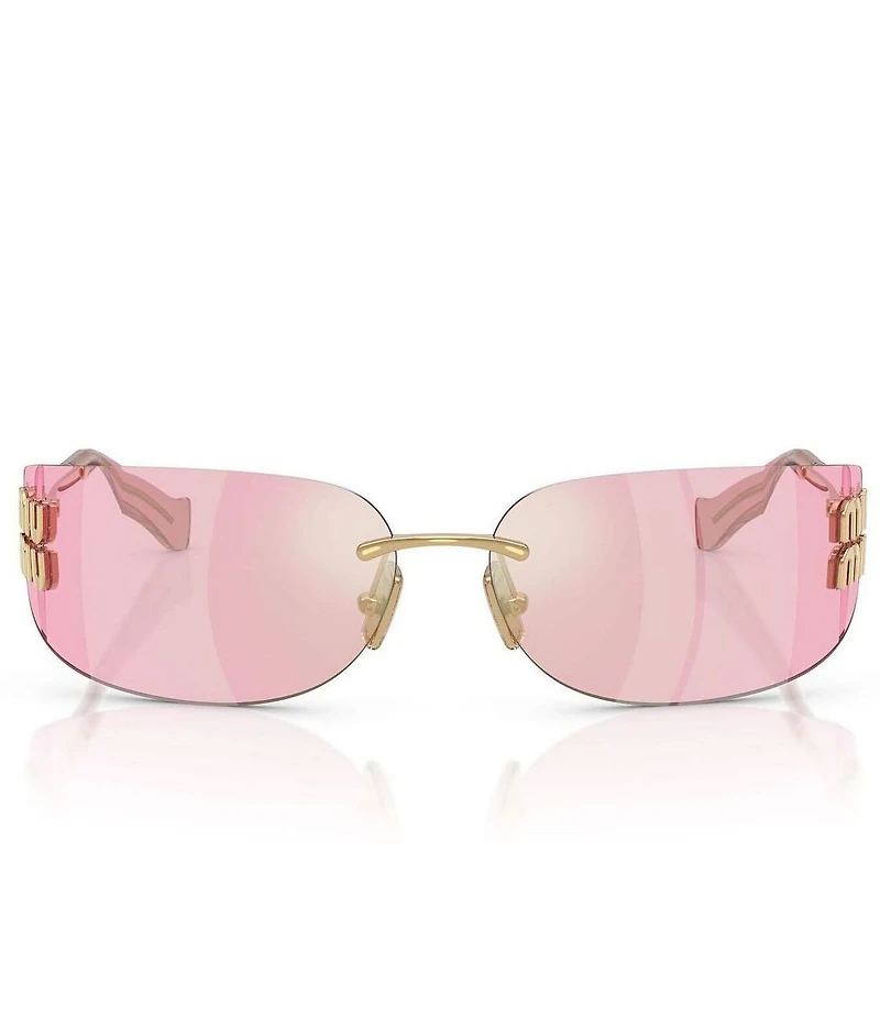 Miu Miu Women's MU A51S 75mm Rectangle Sunglasses