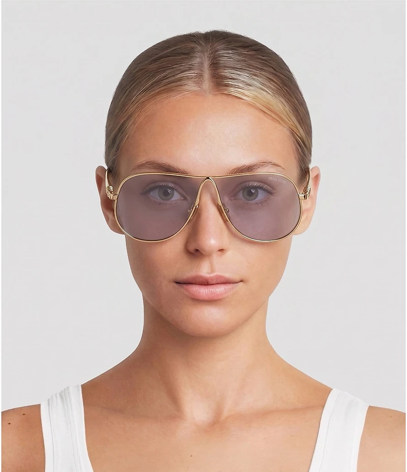 Miu Miu Women's MU56S5 66mm Pilot Sunglasses