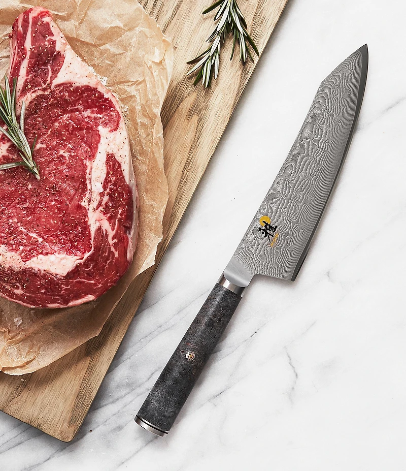 Miyabi Black 7#double; Fine Edge Rocking Santoku