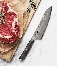 Miyabi Black 7#double; Fine Edge Rocking Santoku