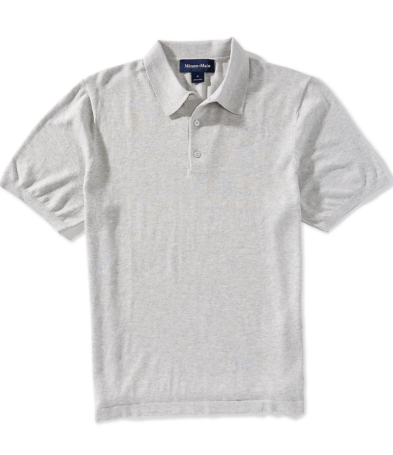Mizzen+Main Ashe Short Sleeve Sweater Polo Shirt