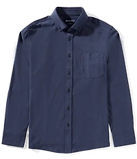 Mizzen+Main City Flannel Heather Performance Stretch Long Sleeve Woven Shirt