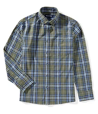 Mizzen+Main City Flannel Plaid Performance Stretch Long Sleeve Woven Shirt