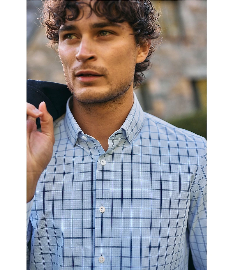 Mizzen+Main Leeward Hampton Plaid Long Sleeve Woven Shirt