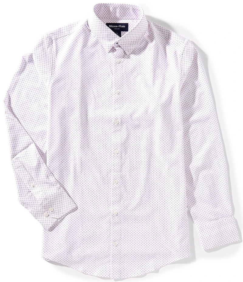 Mizzen+Main Leeward Mini Diamond Long Sleeve Woven Shirt