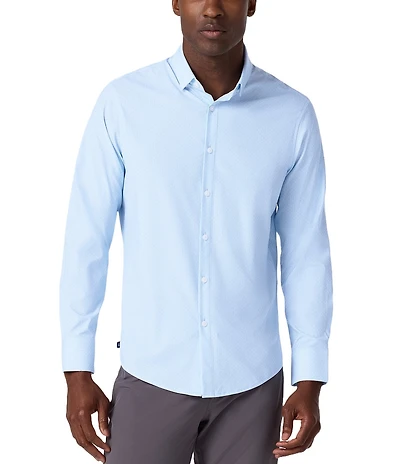 Mizzen+Main Leeward No Tuck Mini Geo Pirint Long Sleeve Woven Shirt