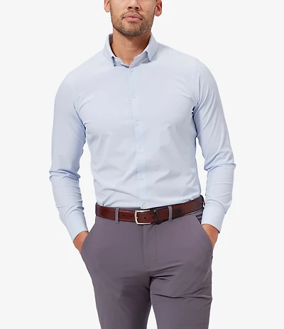Mizzen+Main Leeward Solid Performance Stretch Long-Sleeve Woven Shirt