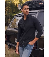 Mizzen+Main Leeward Solid Performance Stretch Long-Sleeve Woven Shirt
