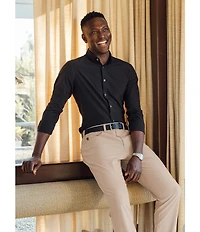 Mizzen+Main Leeward Solid Performance Stretch Long-Sleeve Woven Shirt