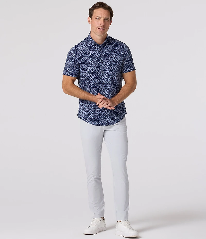 Mizzen+Main Leeward Vine Leaf Short Sleeve Woven Shirt