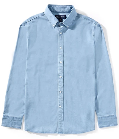 Mizzen+Main Nash Chambray Performance Stretch Long Sleeve Woven Shirt