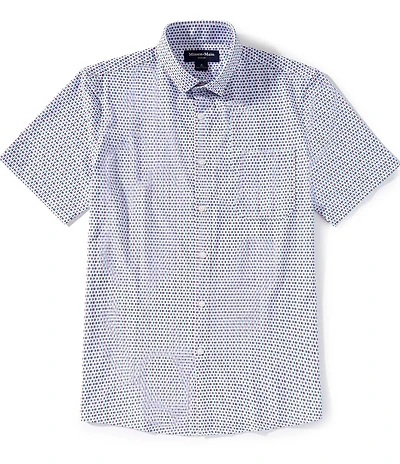 Mizzen+Main Performance Stretch Leeward Circle Print Short Sleeve Woven Shirt