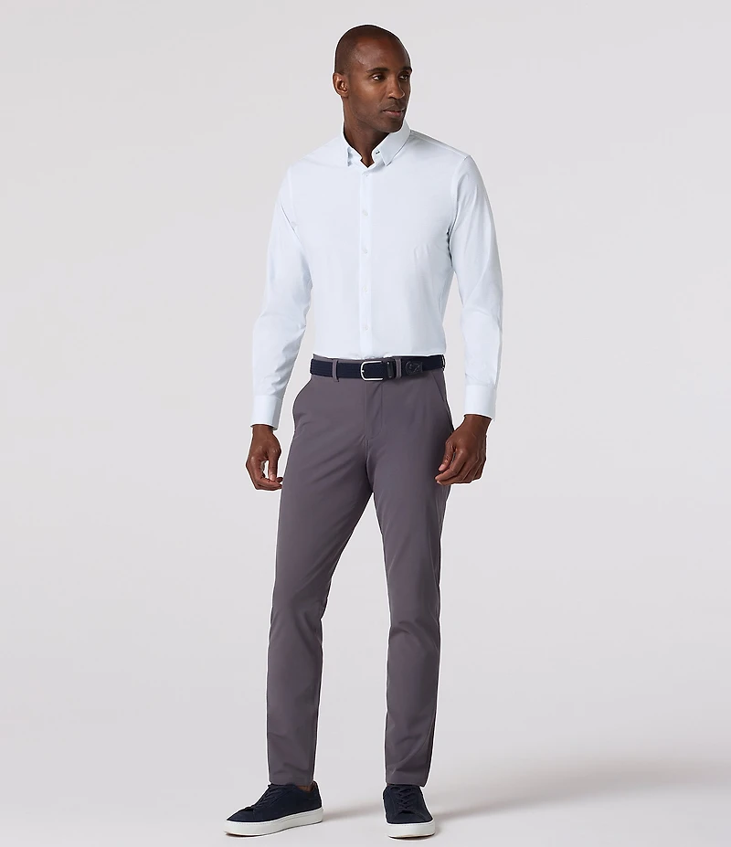 Mizzen+Main Performance Stretch Leeward Clover Dot Long Sleeve Woven Shirt